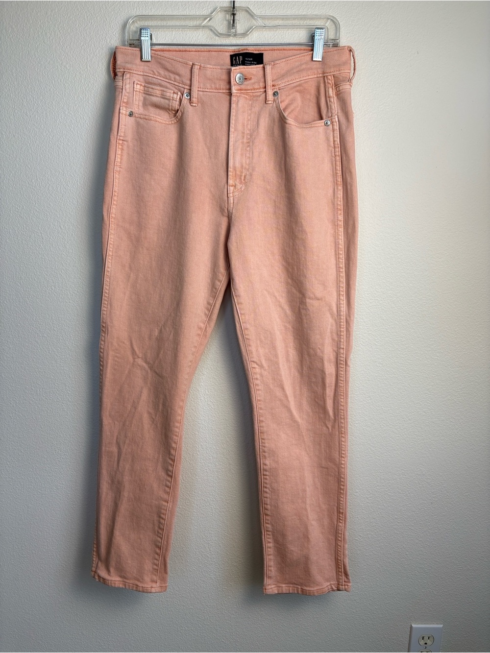 GAP High Rise Vintage Slim Jeans Peach Cream Pink Size 10/30R EUC!